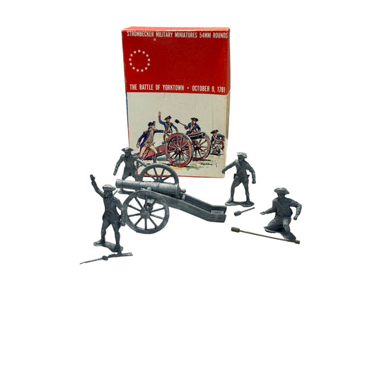 Vintage Strombecker Battle of Yorktown 54mm Metal Soldier Kit CIB 1960s