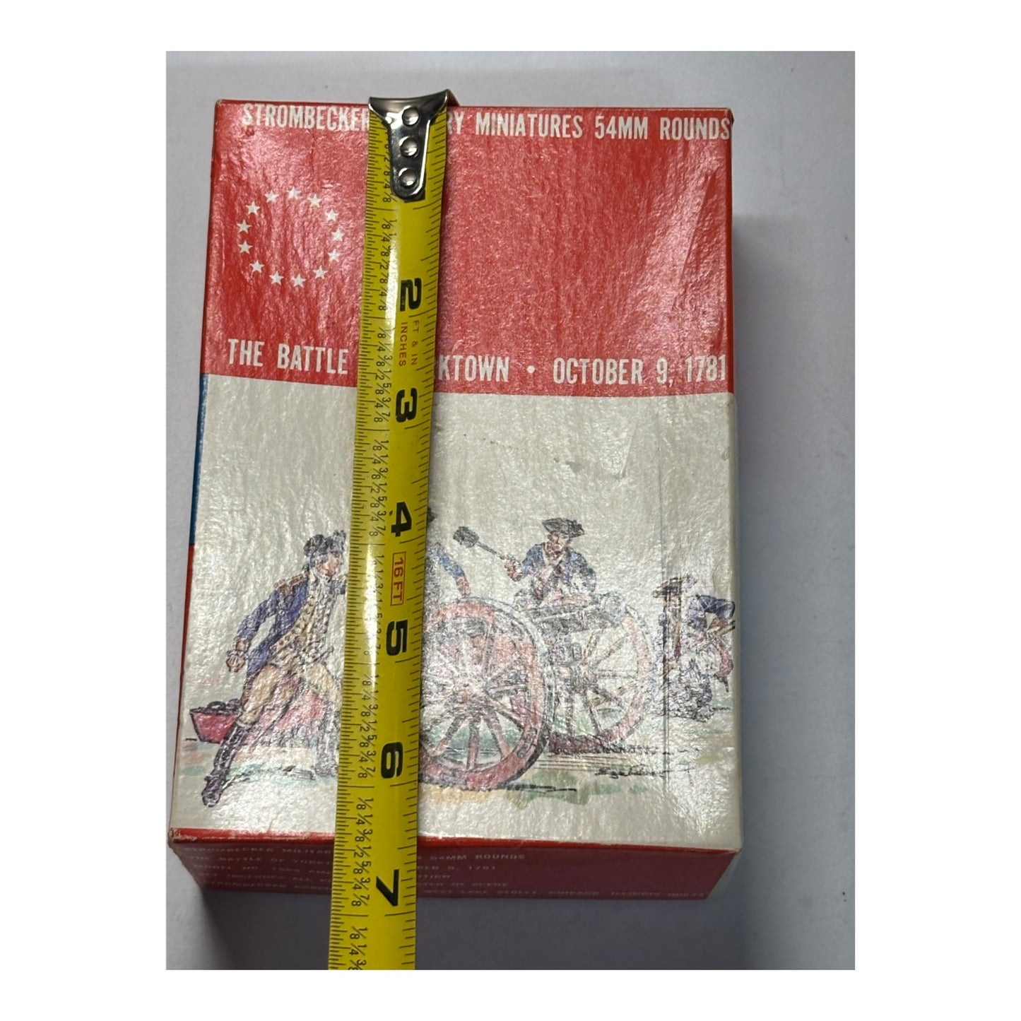 Vintage Strombecker Battle of Yorktown 54mm Metal Soldier Kit CIB 1960s