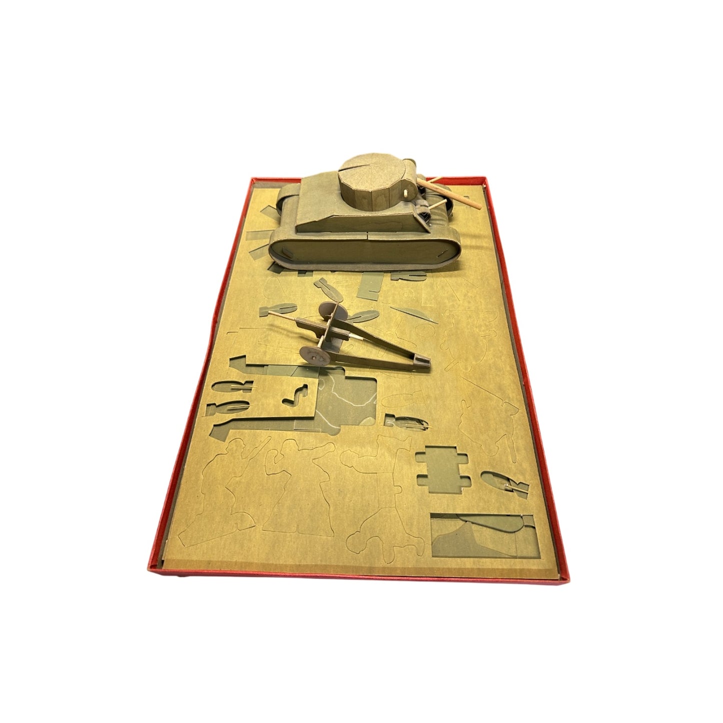 WWII Young Patriot Army Toy Set Colorgraphic 1940s Cardboard Model Kit