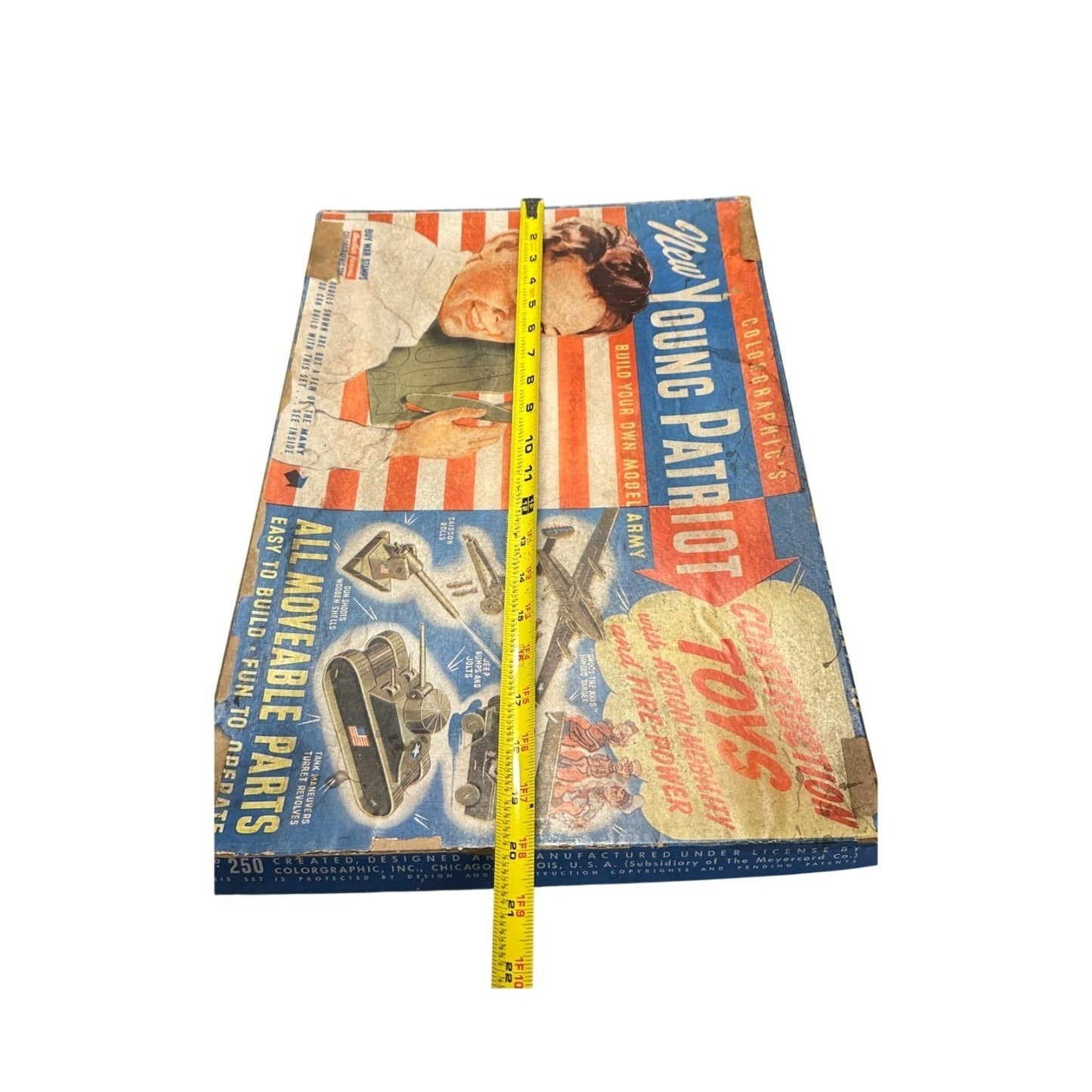 WWII Young Patriot Army Toy Set Colorgraphic 1940s Cardboard Model Kit