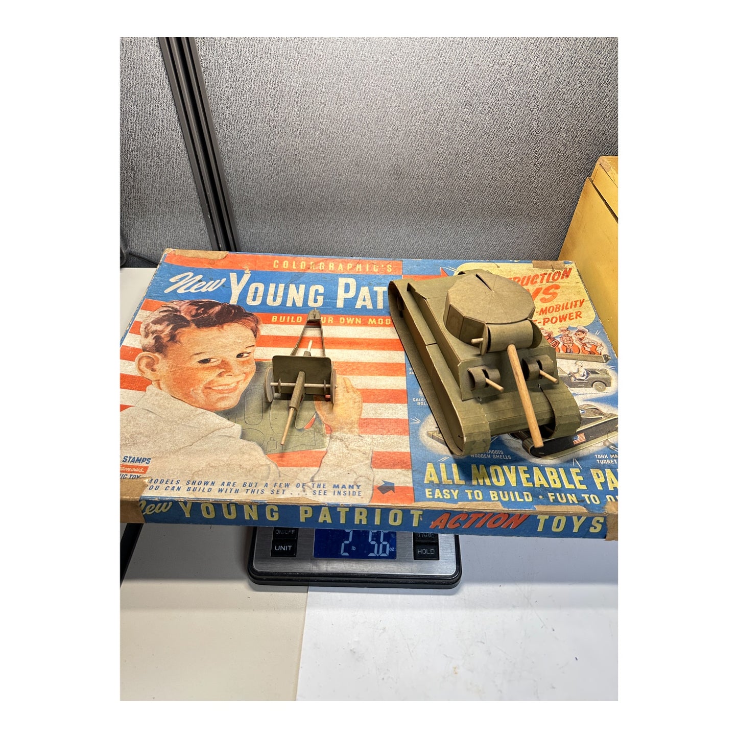 WWII Young Patriot Army Toy Set Colorgraphic 1940s Cardboard Model Kit