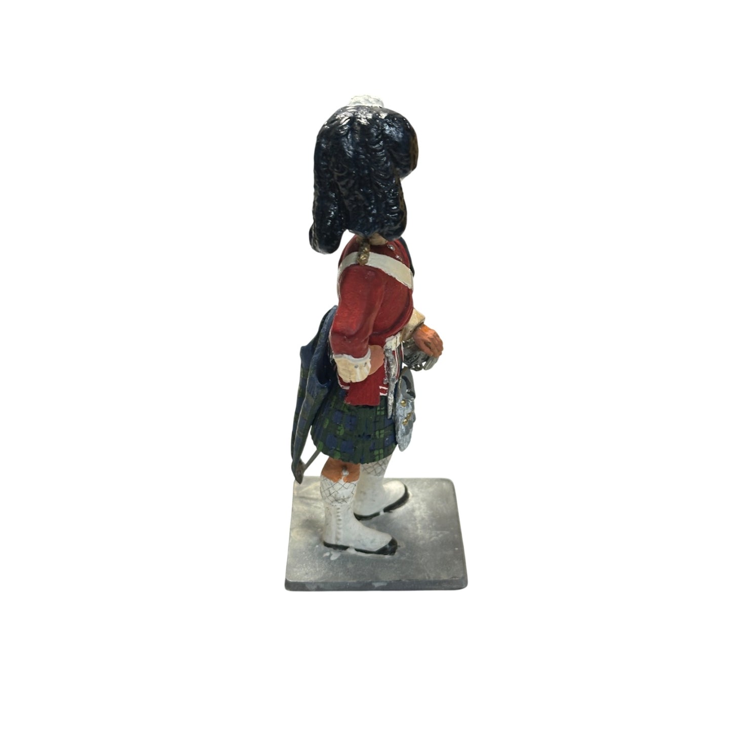 Vintage Scottish Highlander Officer Metal Soldier Figurine Hand-Painted 5.5"