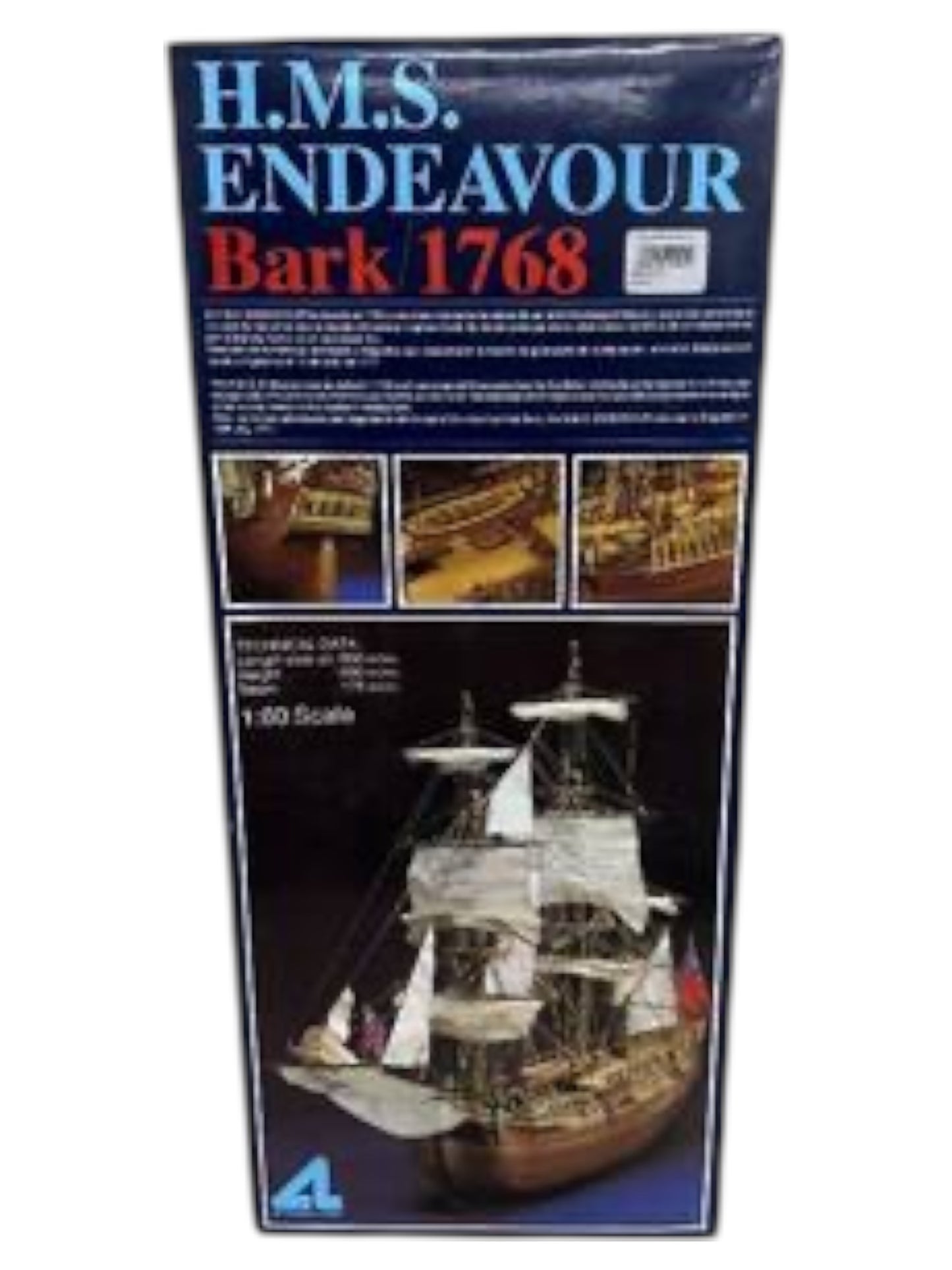 Vintage Artesania Latina HMS Endeavour 1:60 Wood Ship Model Kit Unstarted