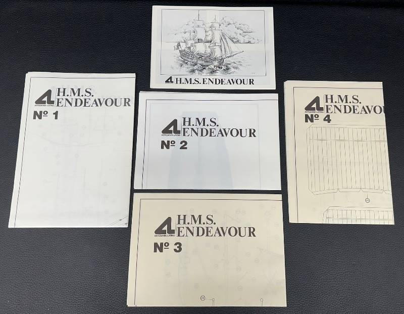 Vintage Artesania Latina HMS Endeavour 1:60 Wood Ship Model Kit Unstarted