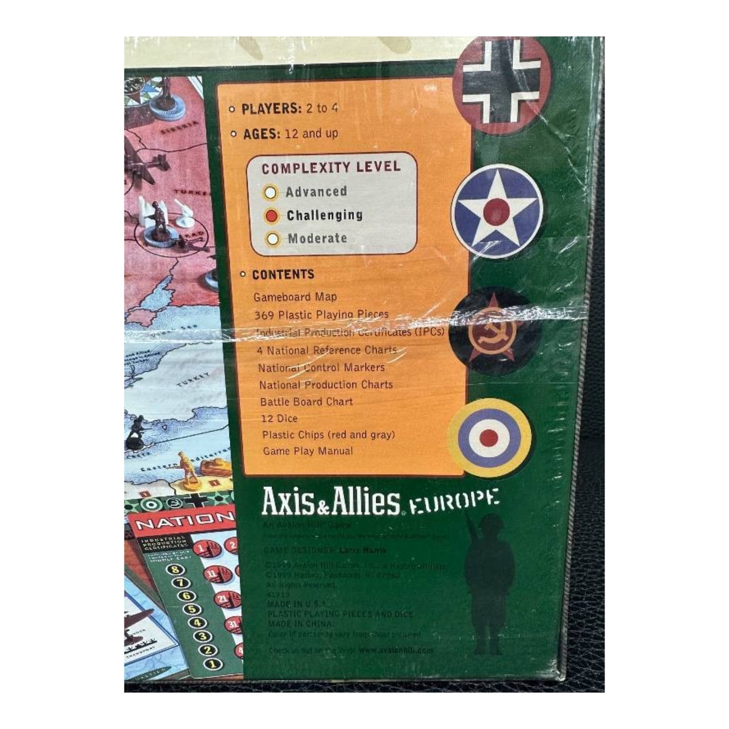 Sealed 1st Ed. Axis & Allies Europe 1999 Avalon Hill Strategy Game