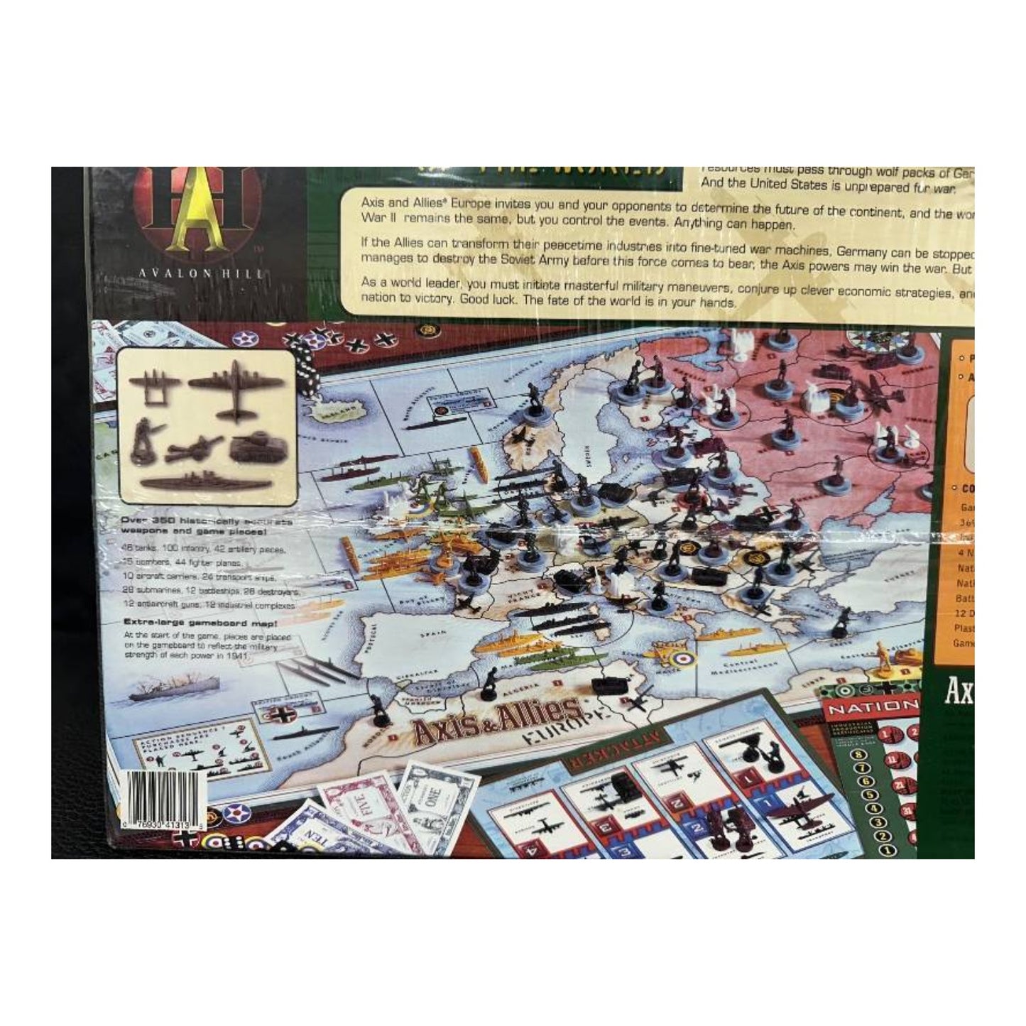Sealed 1st Ed. Axis & Allies Europe 1999 Avalon Hill Strategy Game