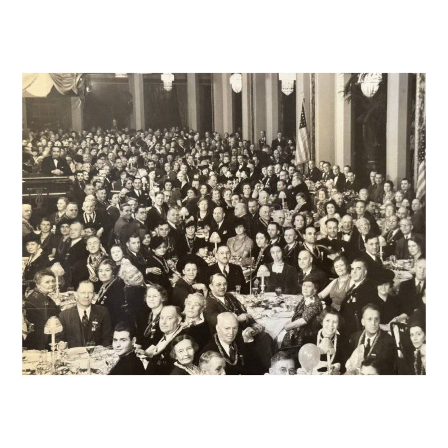 1939 Postmasters Banquet Photo Hotel Pennsylvania NYC Knickerbocker Panoramic