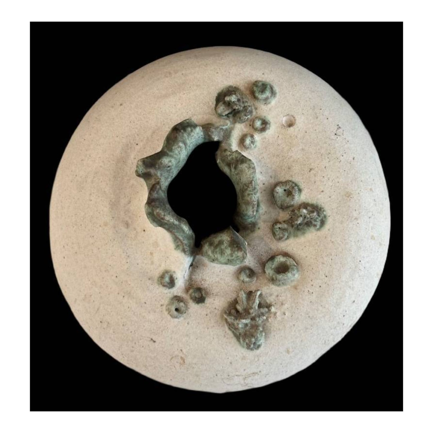 Brutalist Ossenbach Italian Studio Pottery Vase, Mid-Century Volcanic Glaze