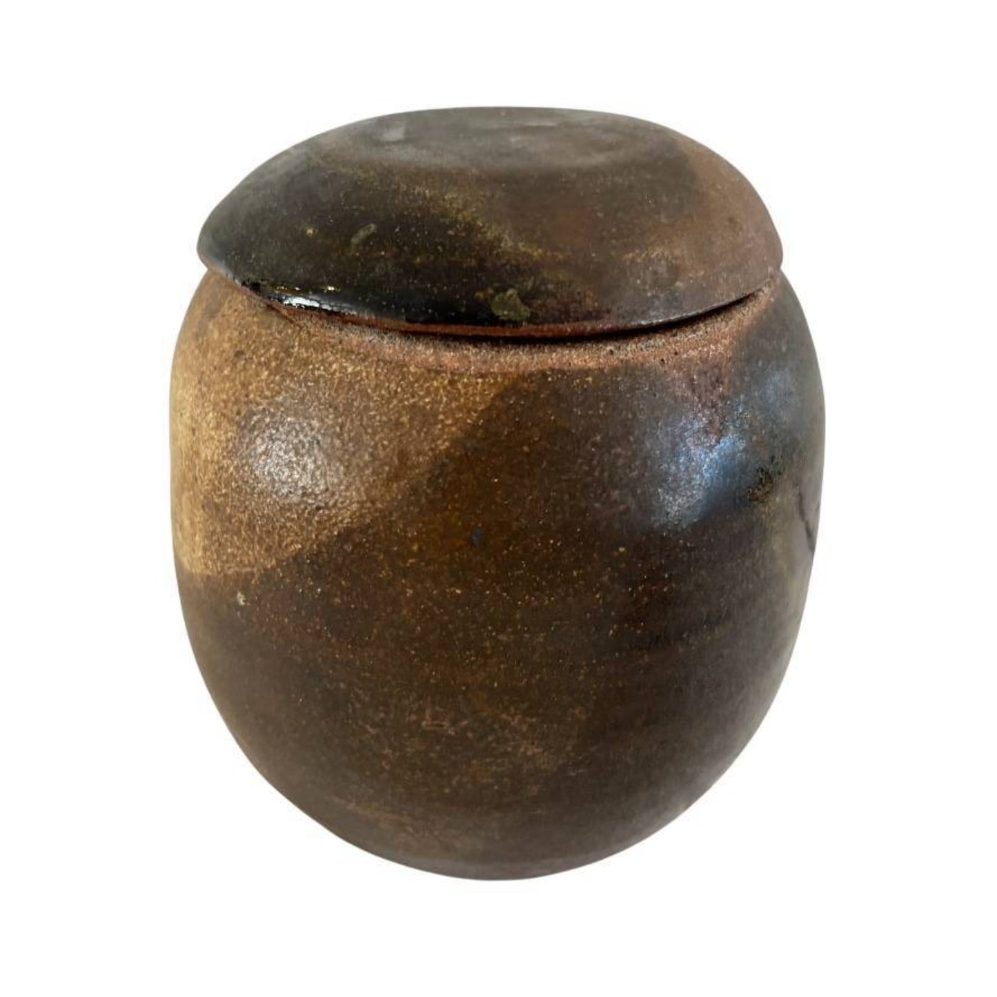 Signed Brutalist Studio Pottery Lidded Jar & Pot Set, 1979-80