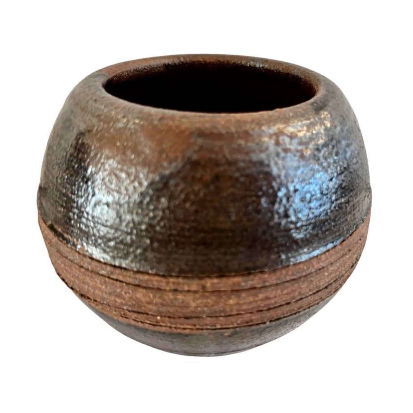 Signed Brutalist Studio Pottery Lidded Jar & Pot Set, 1979-80