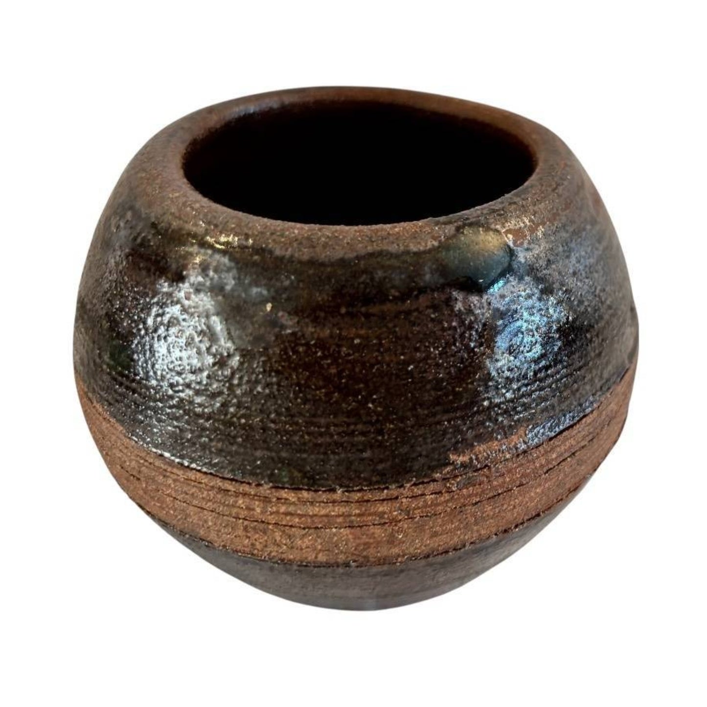 Signed Brutalist Studio Pottery Lidded Jar & Pot Set, 1979-80