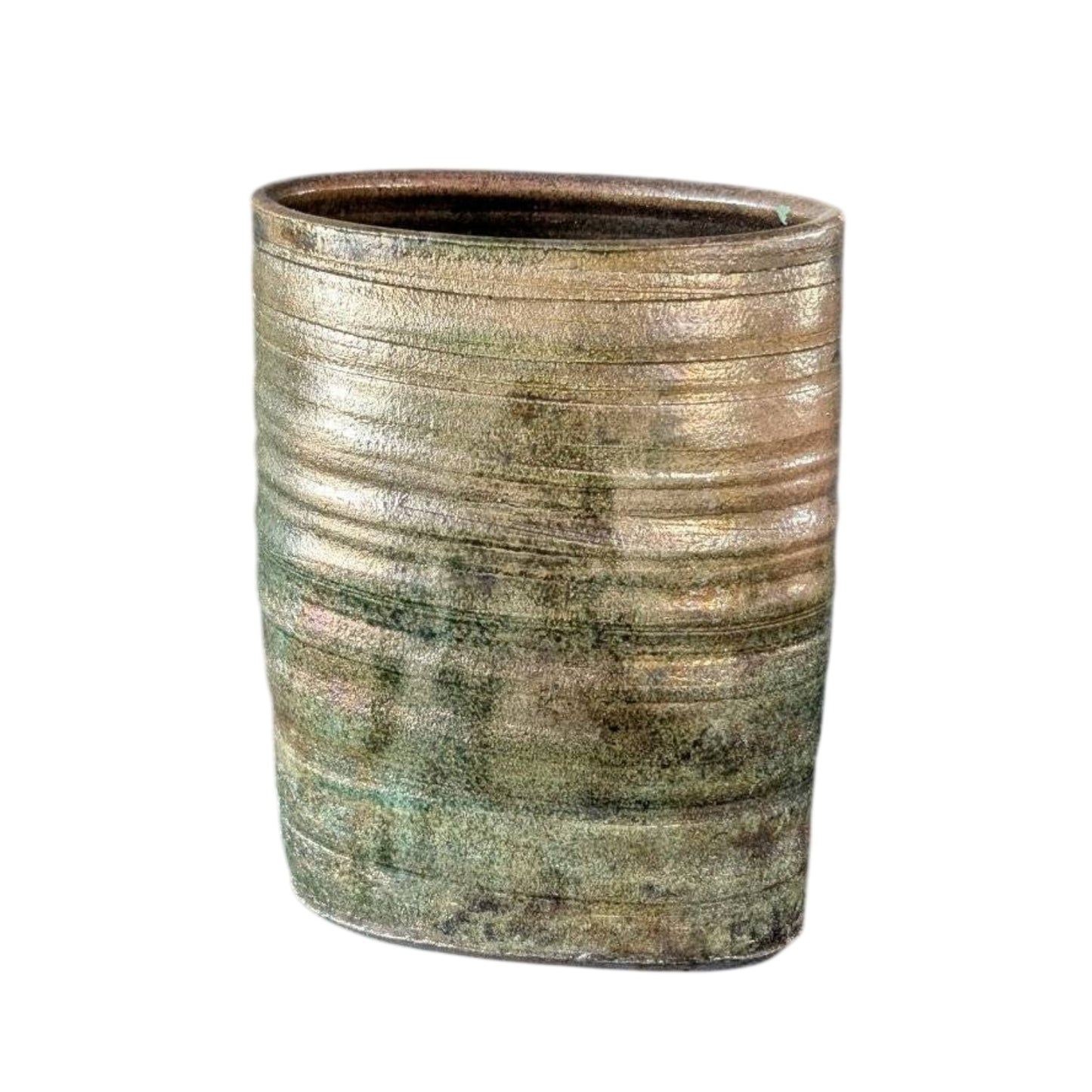 Vintage Richard K Spiller RKS Studio Pottery Vase Metallic Raku Glaze