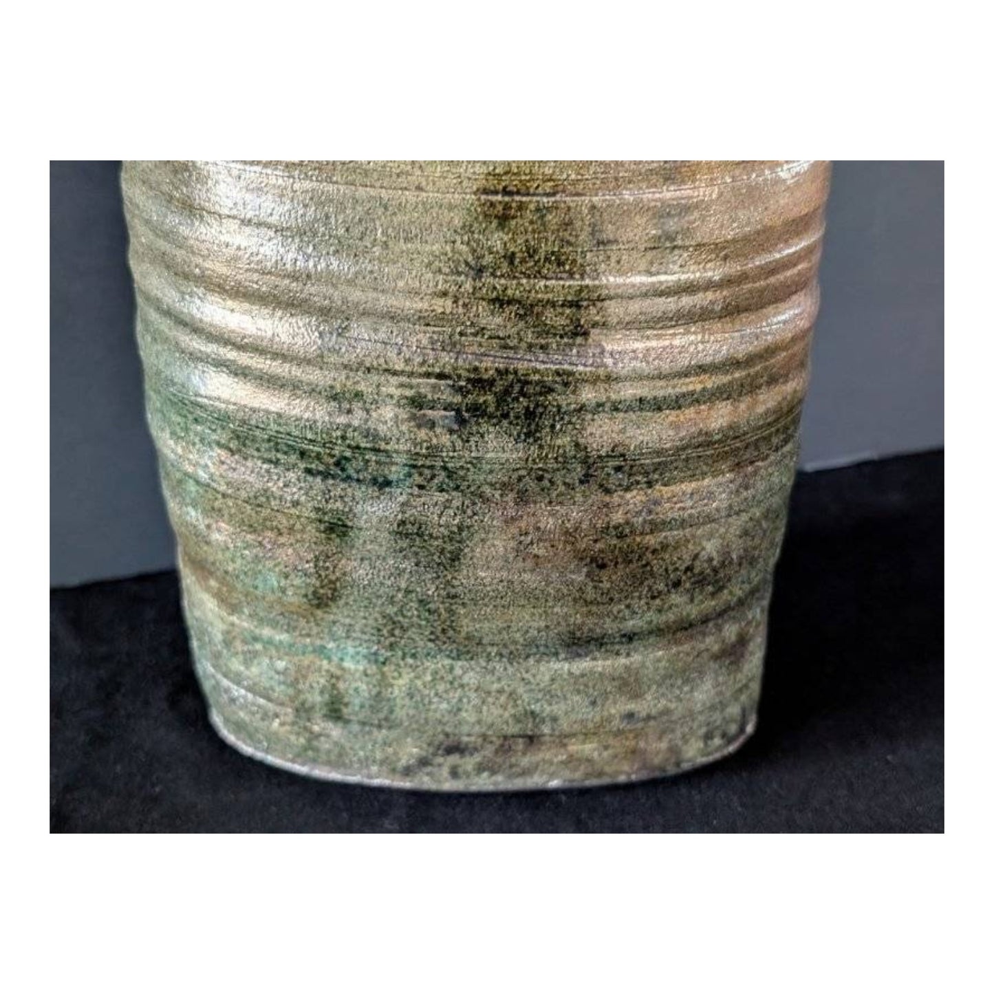 Vintage Richard K Spiller RKS Studio Pottery Vase Metallic Raku Glaze