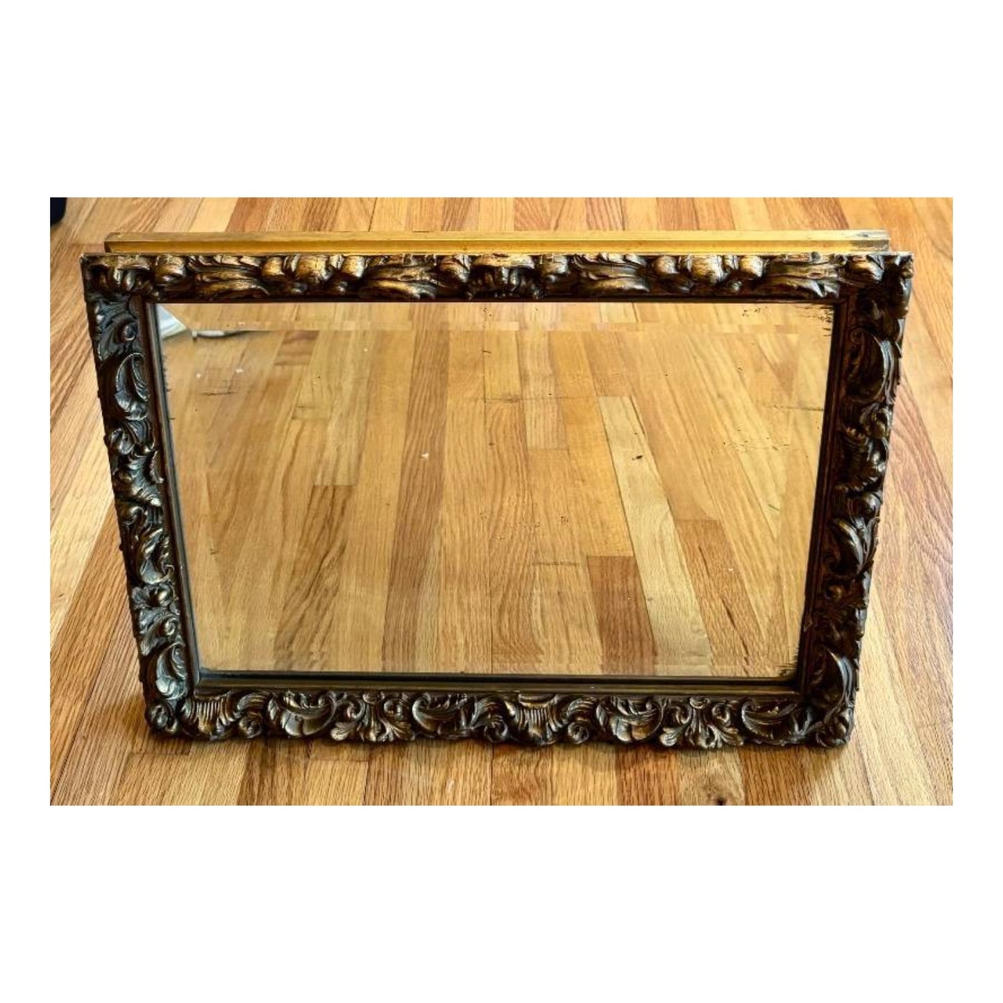 Ornate Carved Gilt Mirror, Hollywood Regency Rococo Style
