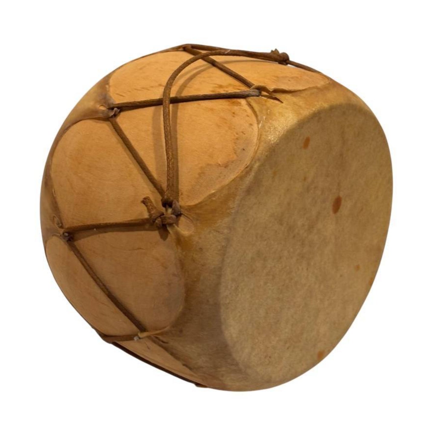 Vintage Native American Style Rawhide Hand Drum with Beater