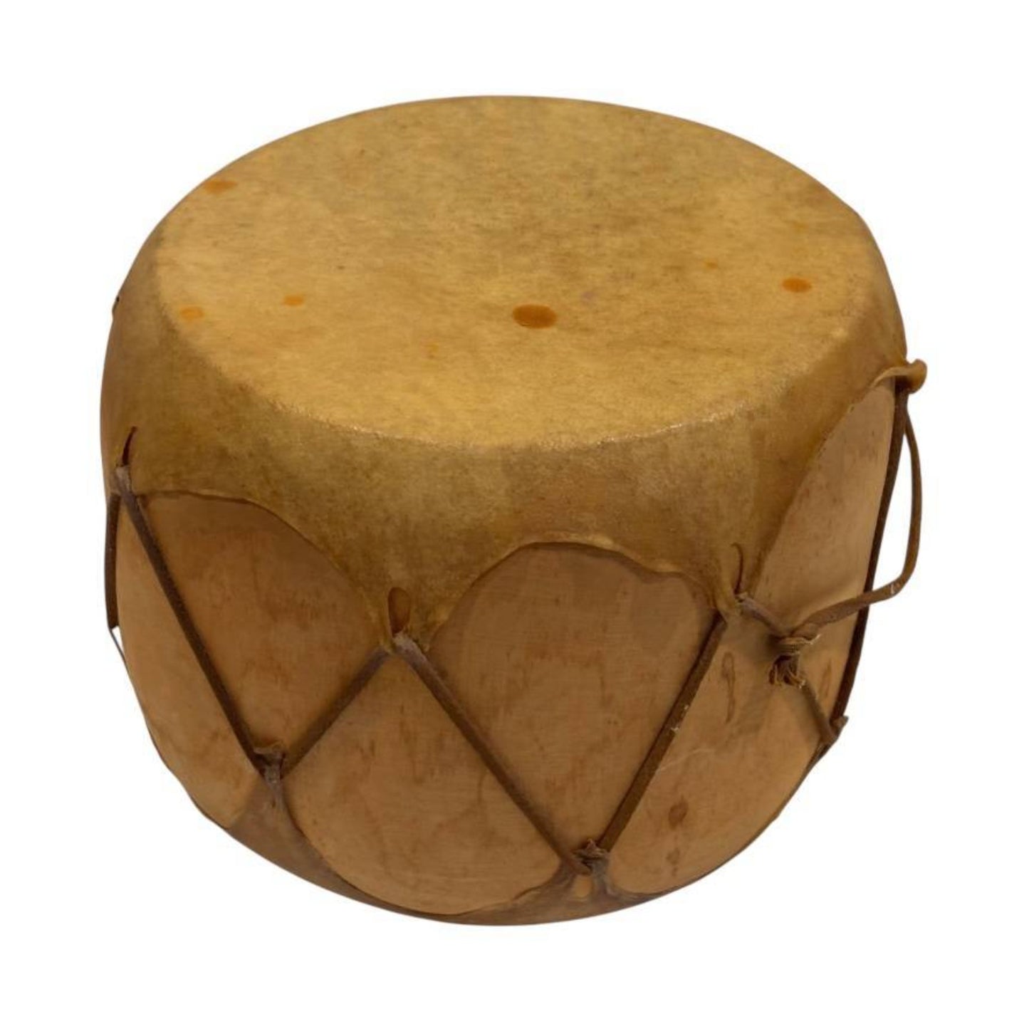 Vintage Native American Style Rawhide Hand Drum with Beater