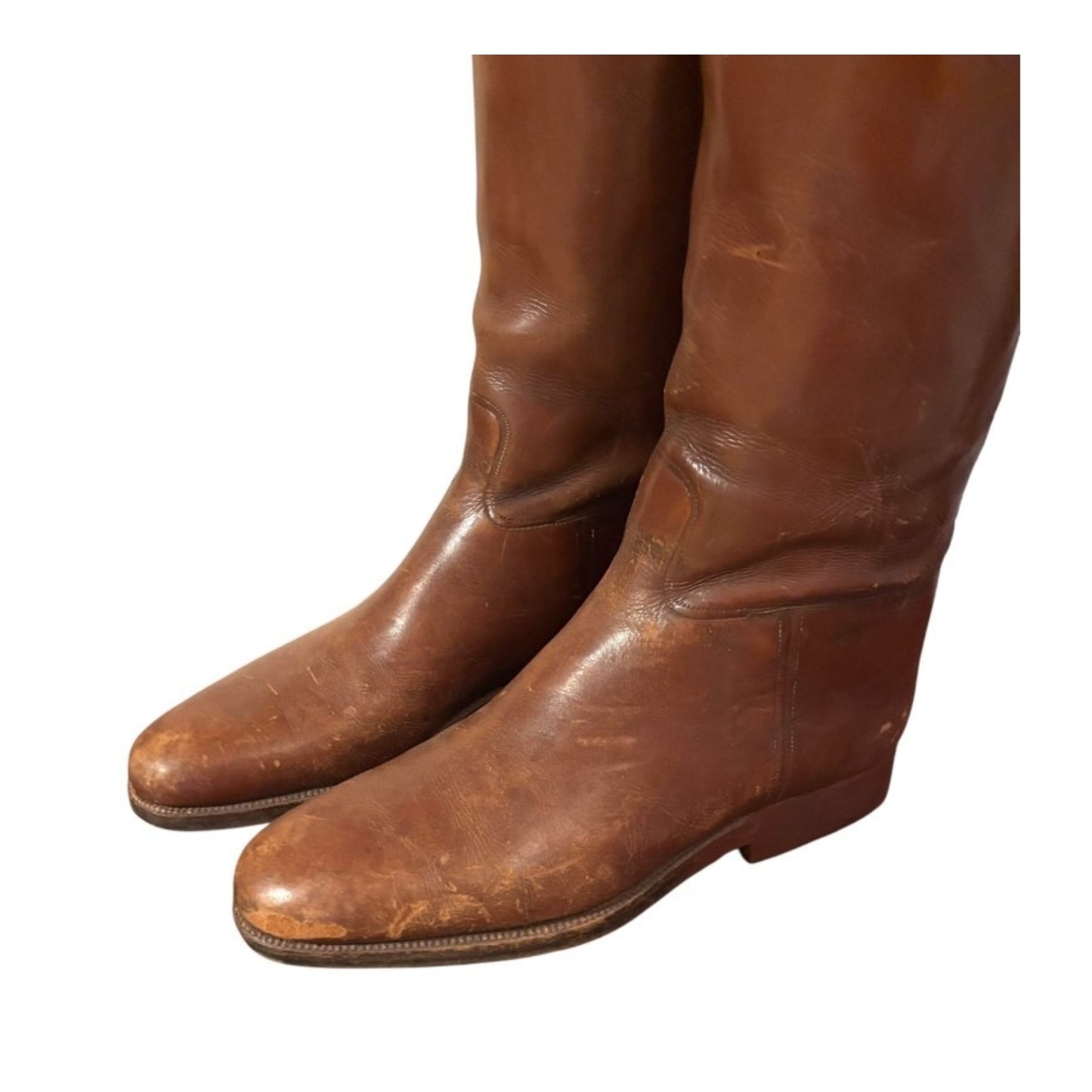 Vintage Maxwell London Leather Riding Boots & Articulated Wood Trees