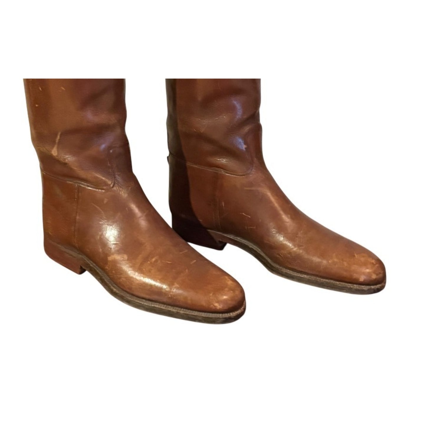 Vintage Maxwell London Leather Riding Boots & Articulated Wood Trees