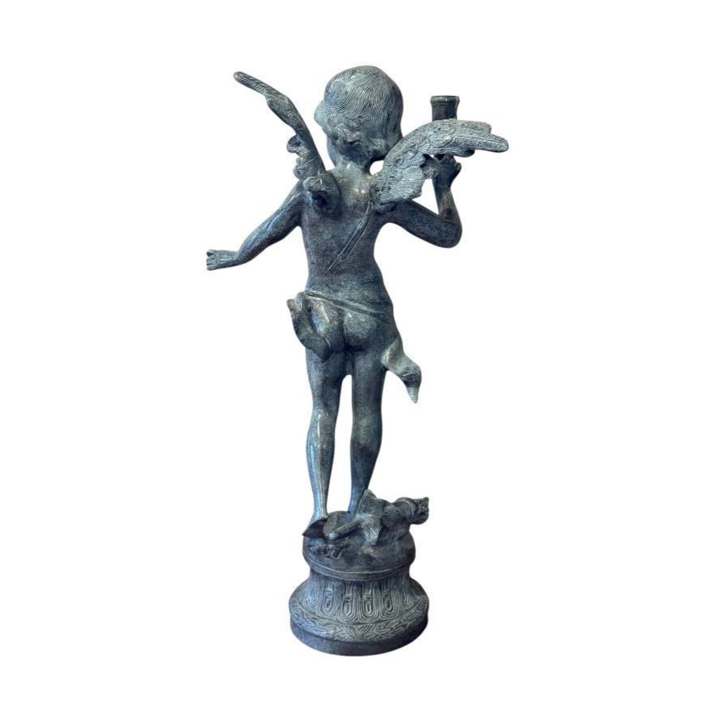 Large 19th C. French Cherub Candelabra After Moreau