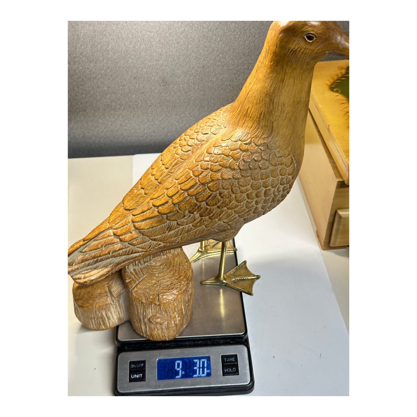 Large Vintage 1979 Tom Ard Seagull Sculpture Nautical Coastal Decor Brass Legs