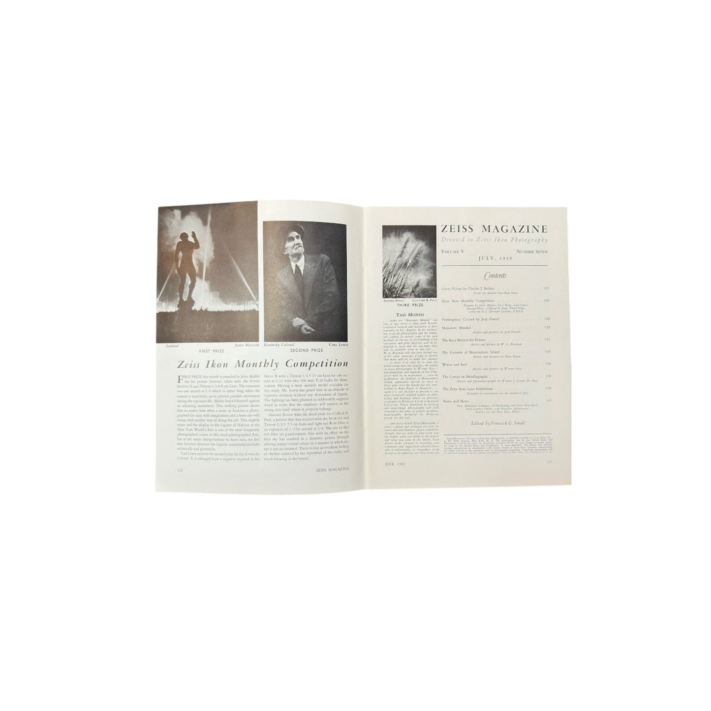 Vintage Zeiss Magazine July 1939 Pre-WWII Photography Ephemera Ikoflex Ad