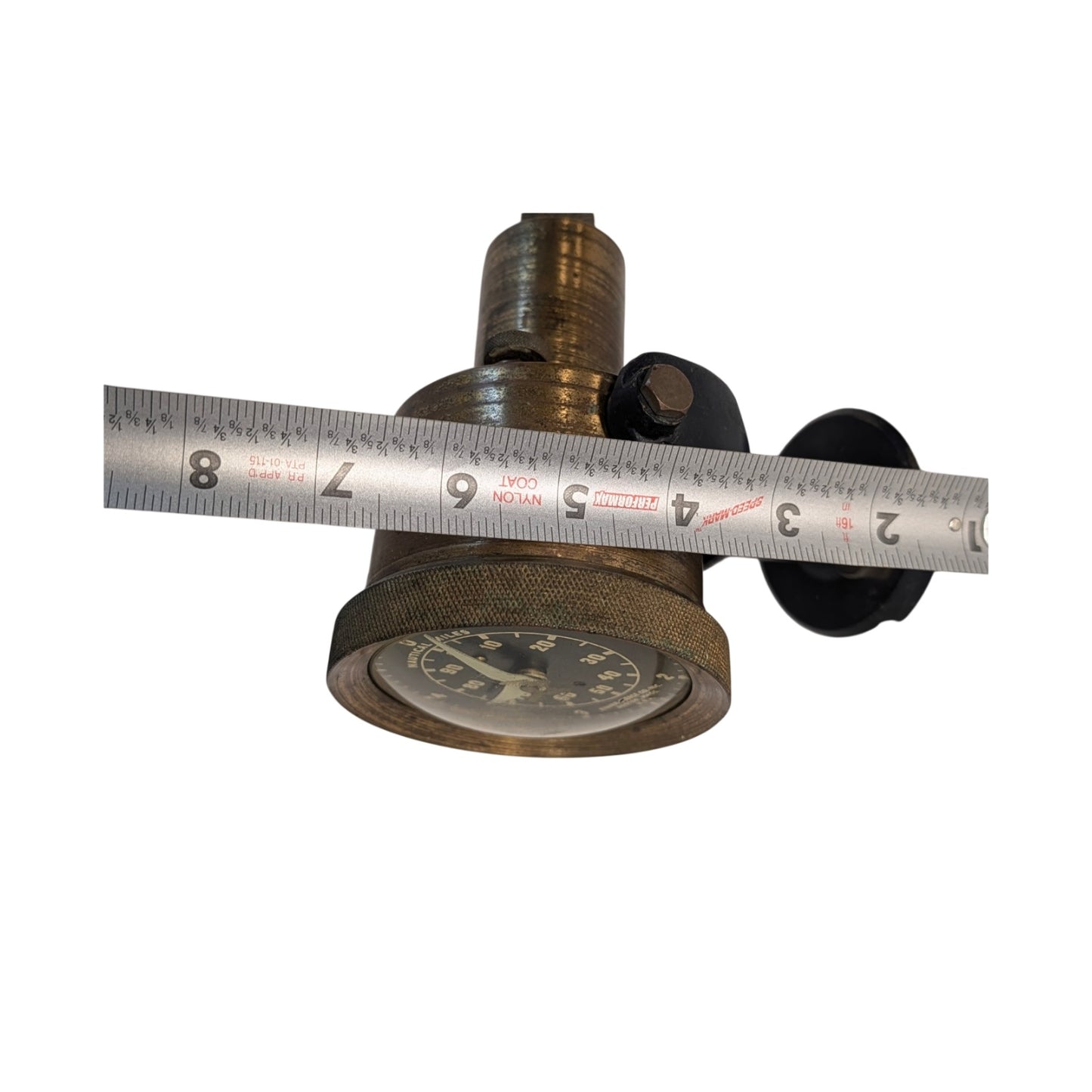 WWII Era Fisher-Pierce Brass Nautical Taffrail Log Gauge, Boston MA