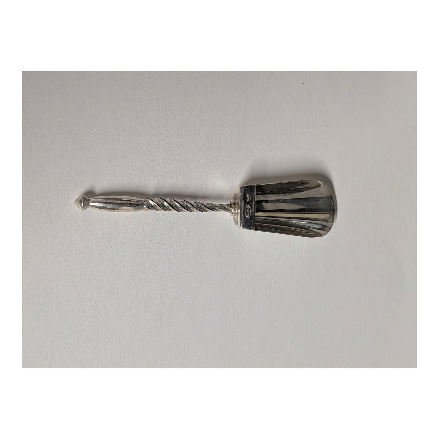Antique Webster Sterling Silver Sugar Scoop Spoon, Twisted Handle