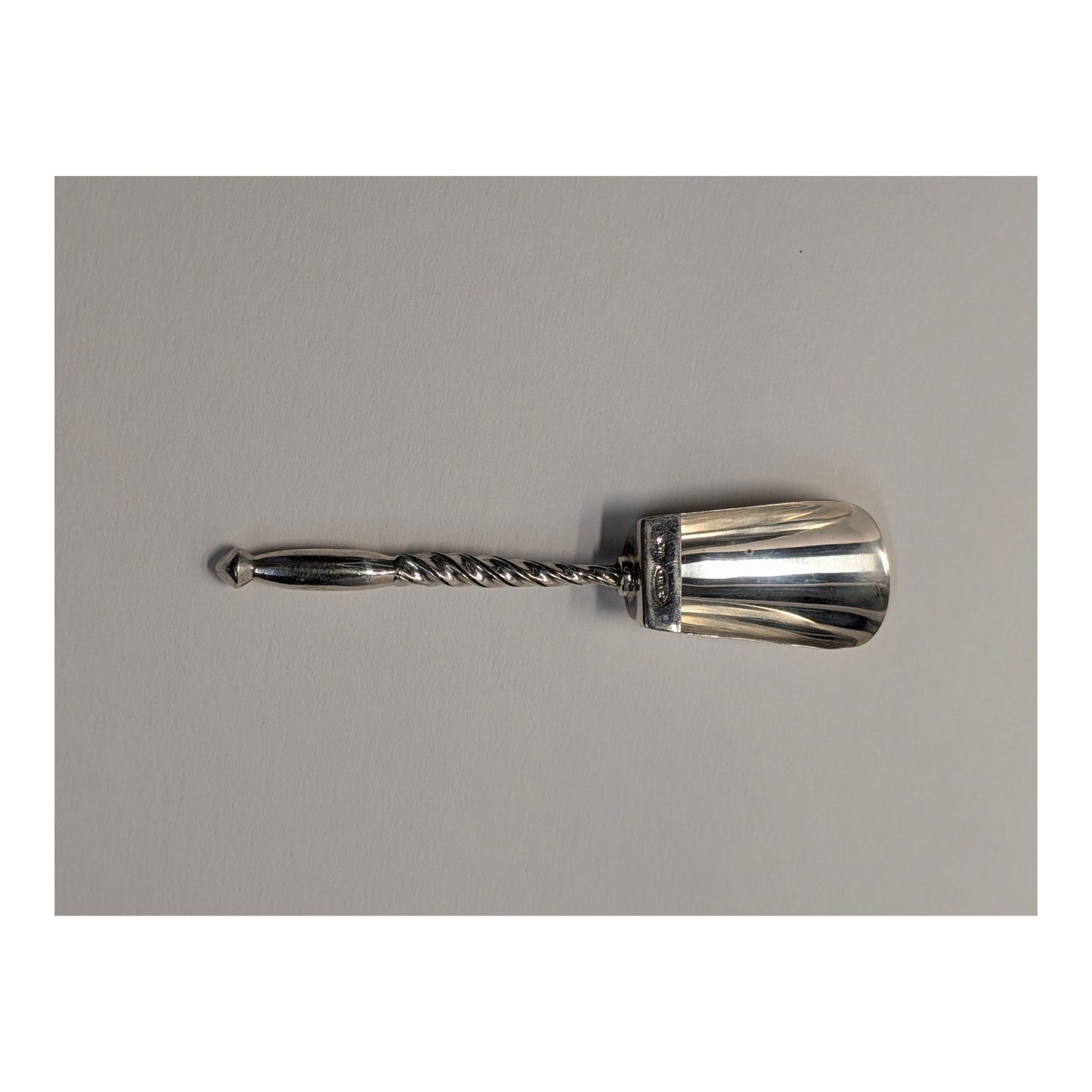 Antique Webster Sterling Silver Sugar Scoop Spoon, Twisted Handle