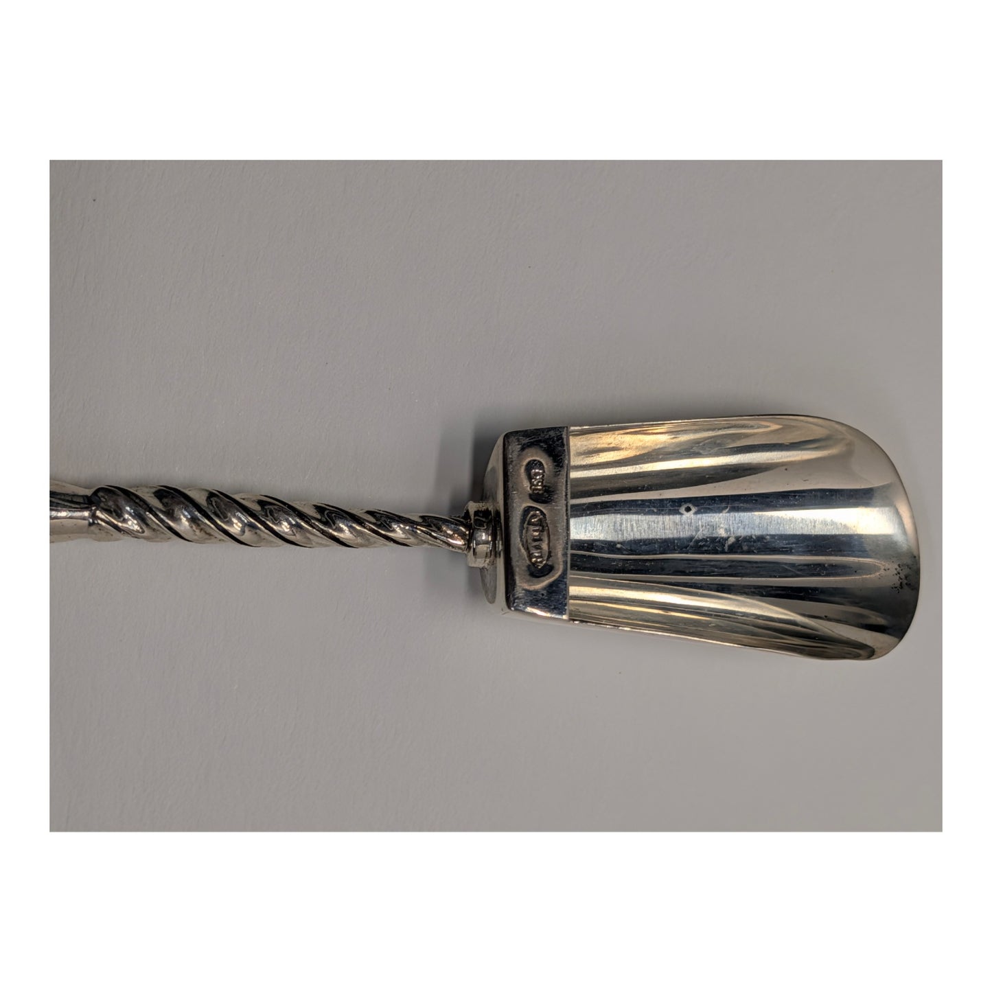 Antique Webster Sterling Silver Sugar Scoop Spoon, Twisted Handle