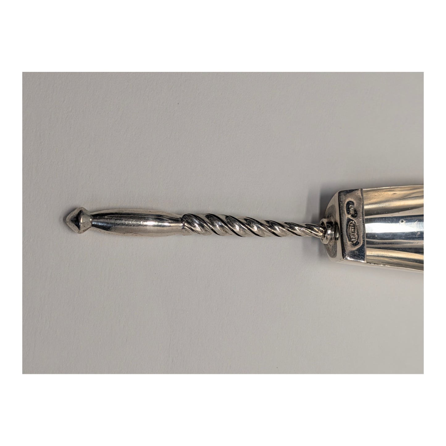 Antique Webster Sterling Silver Sugar Scoop Spoon, Twisted Handle