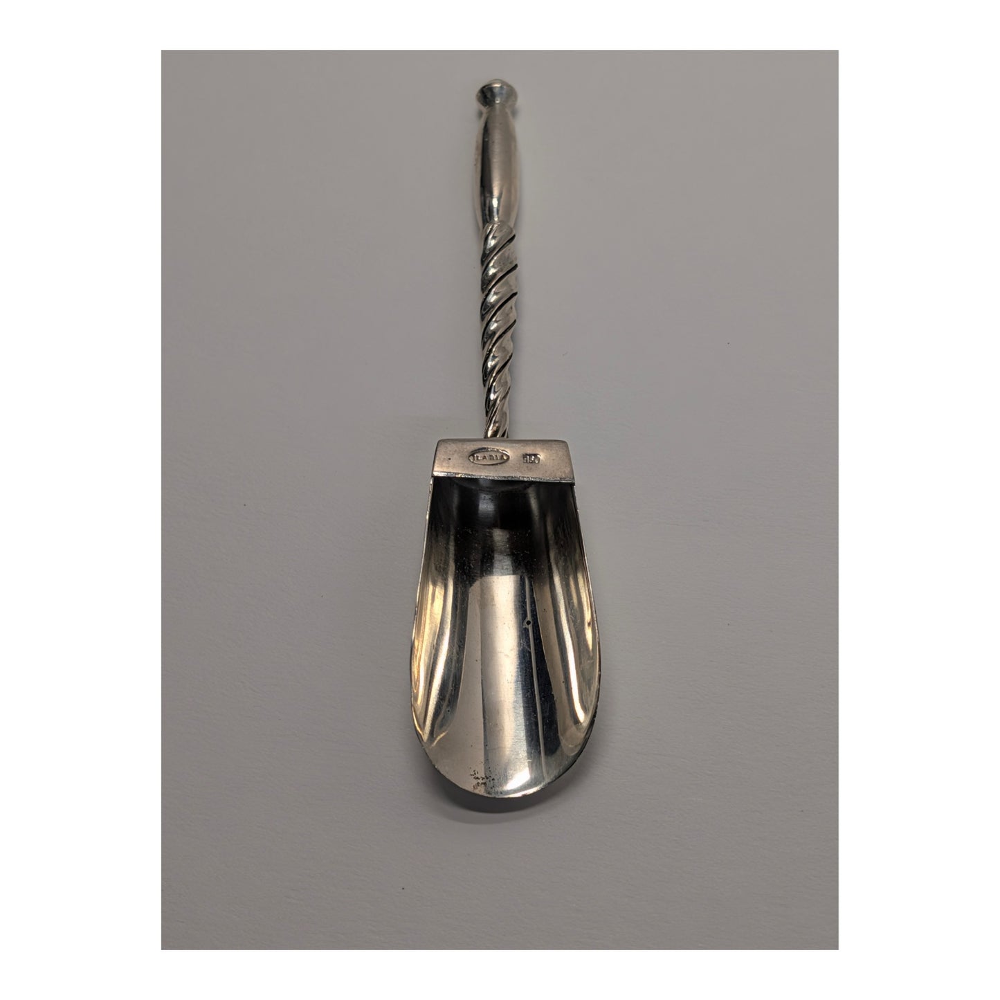 Antique Webster Sterling Silver Sugar Scoop Spoon, Twisted Handle