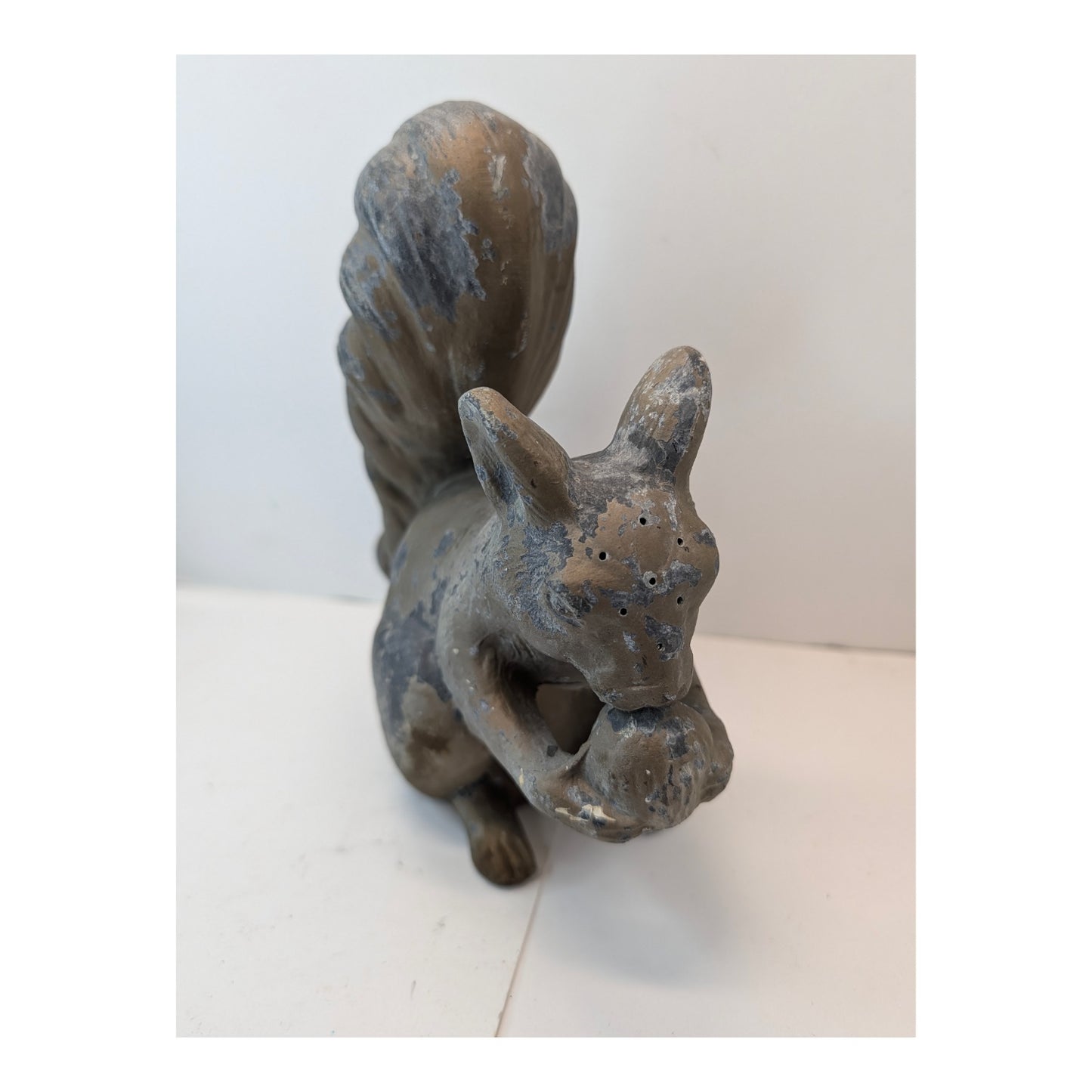Vintage Cast Brass Squirrel Garden Sprinkler Statue, Mid-Century
