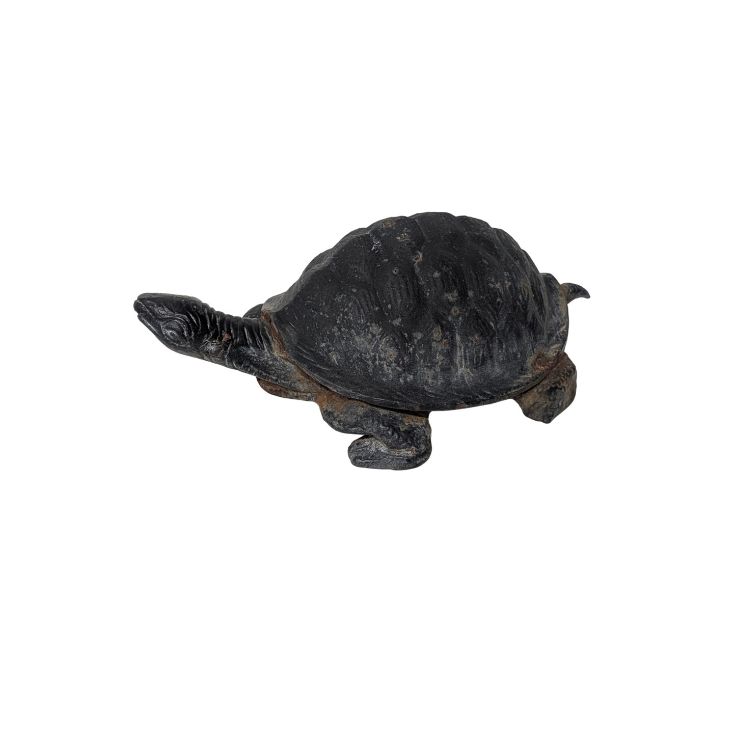 Vintage Heavy Cast Iron Turtle Garden Statue Doorstop Mid-Century Decor