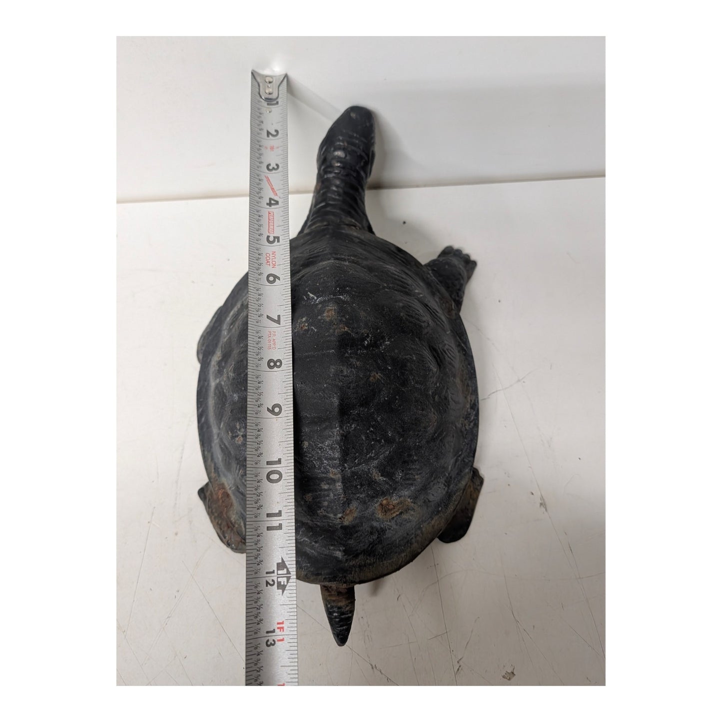 Vintage Heavy Cast Iron Turtle Garden Statue Doorstop Mid-Century Decor