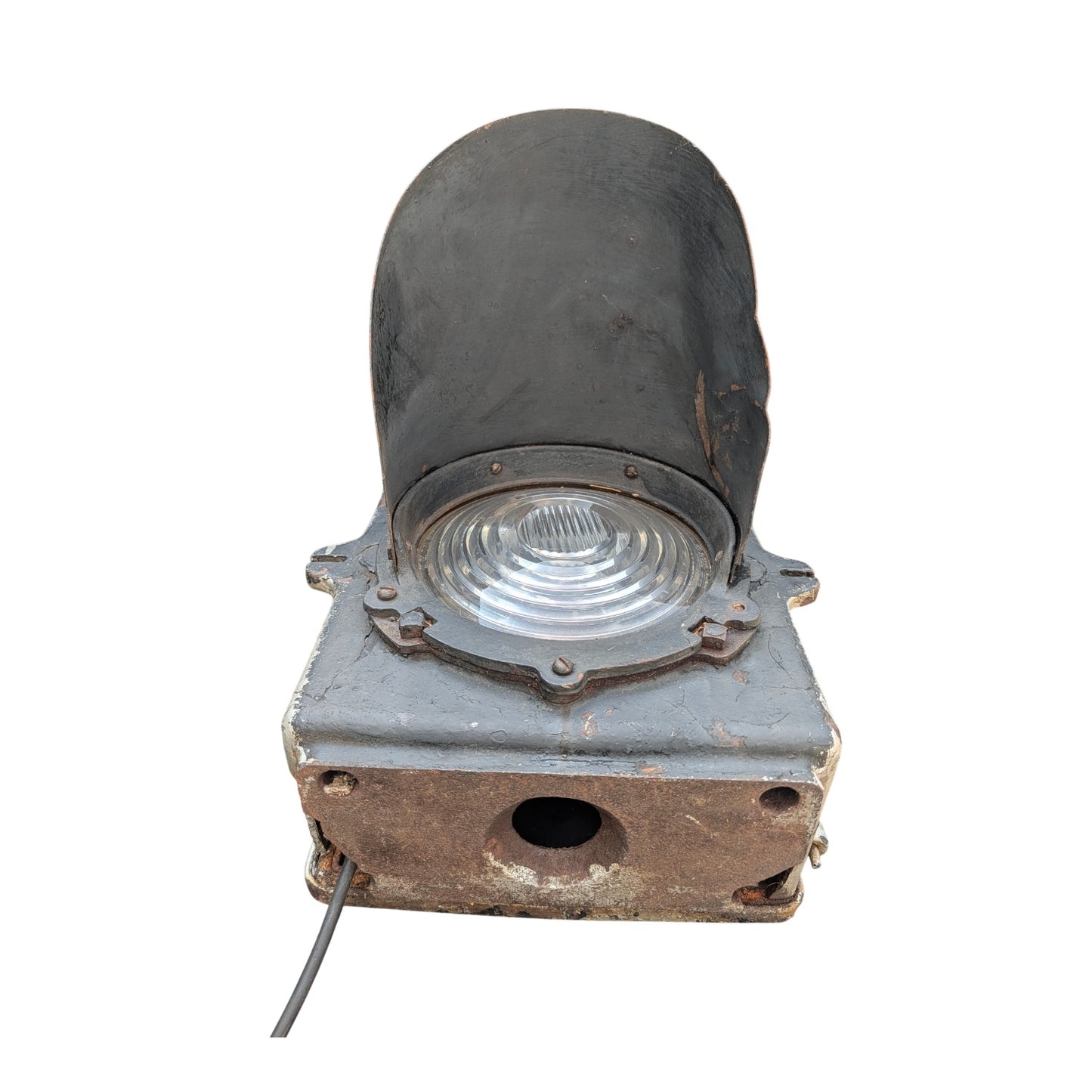 Vintage GRS Railroad Searchlight Signal Cast Iron Industrial Light