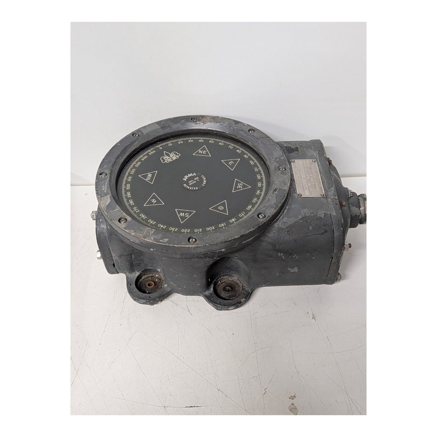 WWII US Navy Arma Corp MK XVIII Repeater Compass, Brooklyn NY