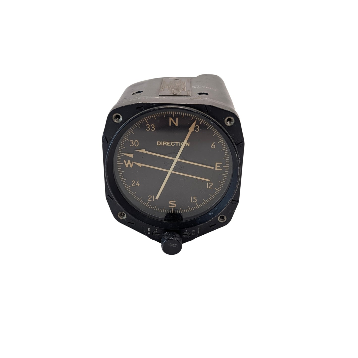 WWII Kollsman Mark VIII U.S. Navy Aircraft Compass, Authentic Aviation Decor