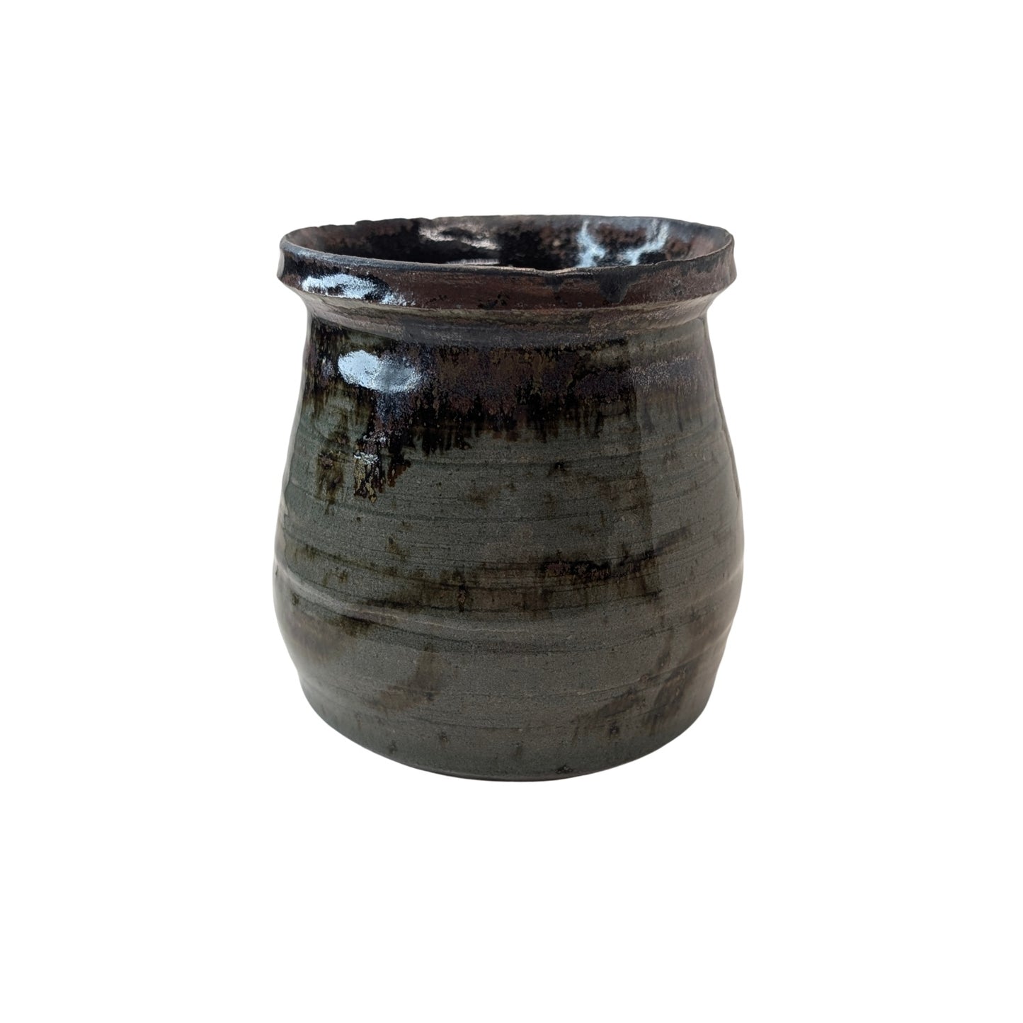 Vintage Penny Janis Canadian Studio Art Pottery Stoneware Vase Wabi Sabi Vessel