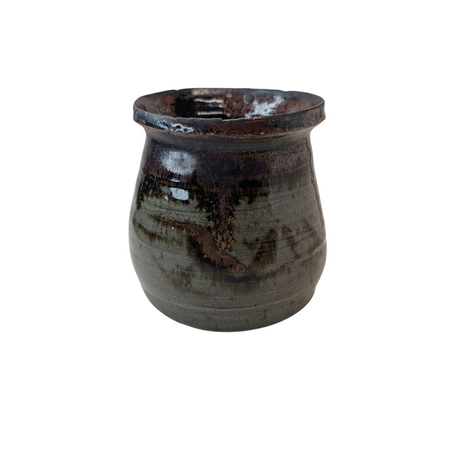 Vintage Penny Janis Canadian Studio Art Pottery Stoneware Vase Wabi Sabi Vessel