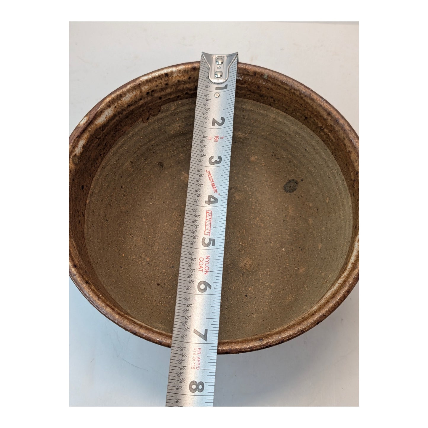 Signed Don Hall Studio Pottery Bowl, Rustic Wabi Sabi Stoneware, Vintage 1980s