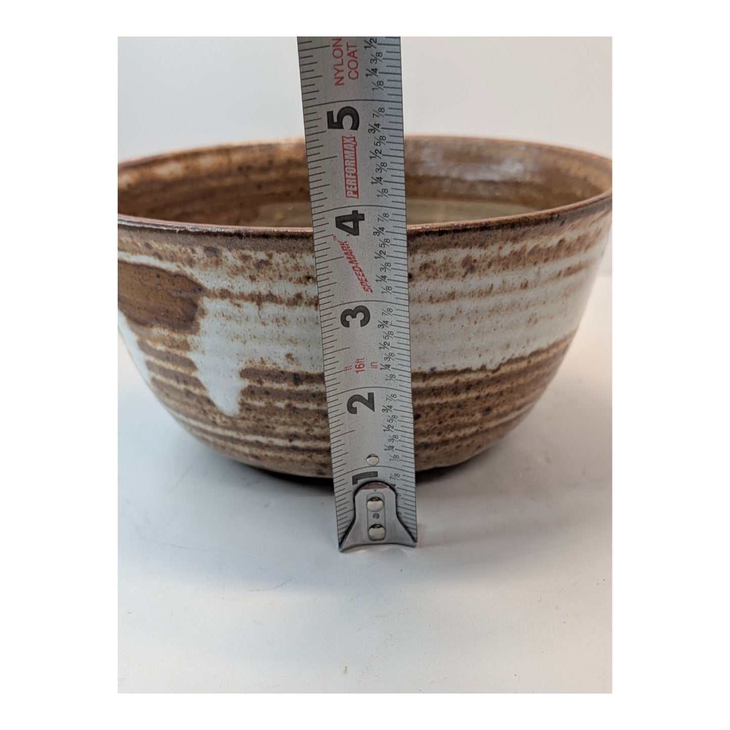 Signed Don Hall Studio Pottery Bowl, Rustic Wabi Sabi Stoneware, Vintage 1980s