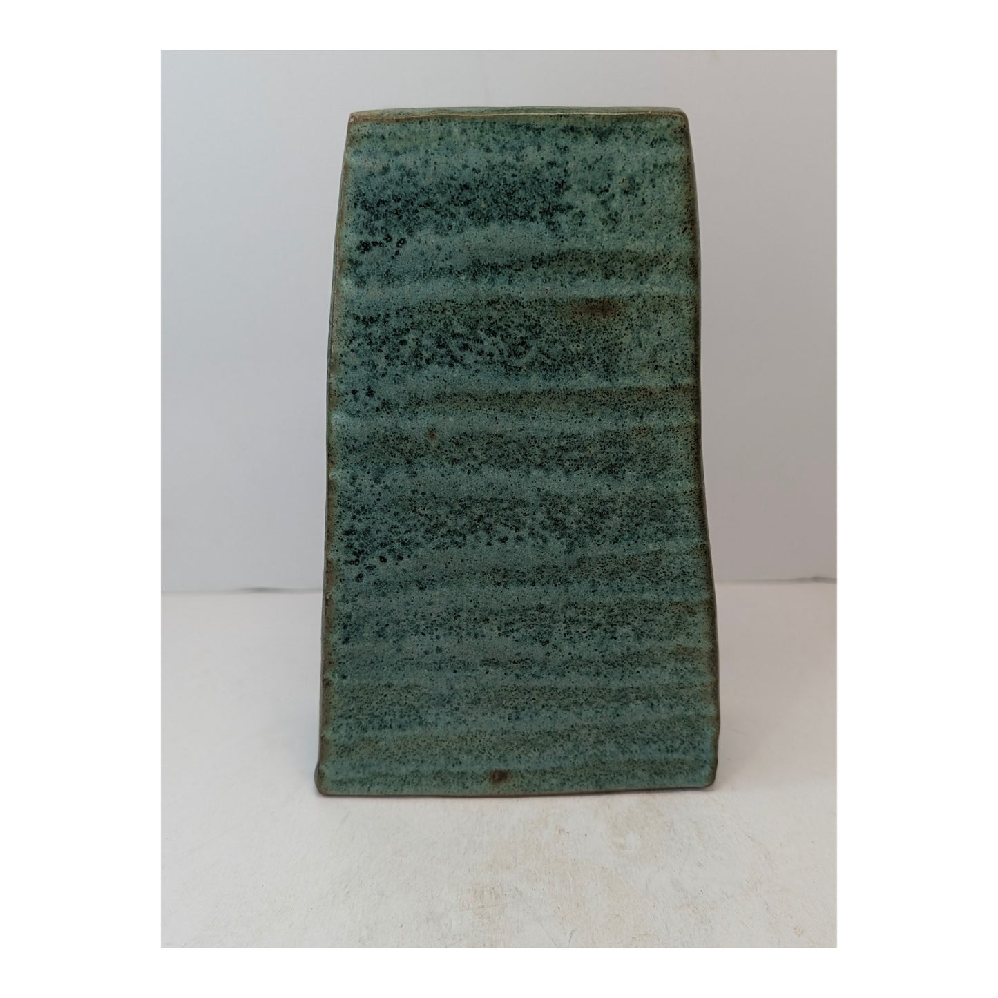 Signed Paul-Rejeanne Johnston Brutalist Studio Pottery Vase, Architectural Form