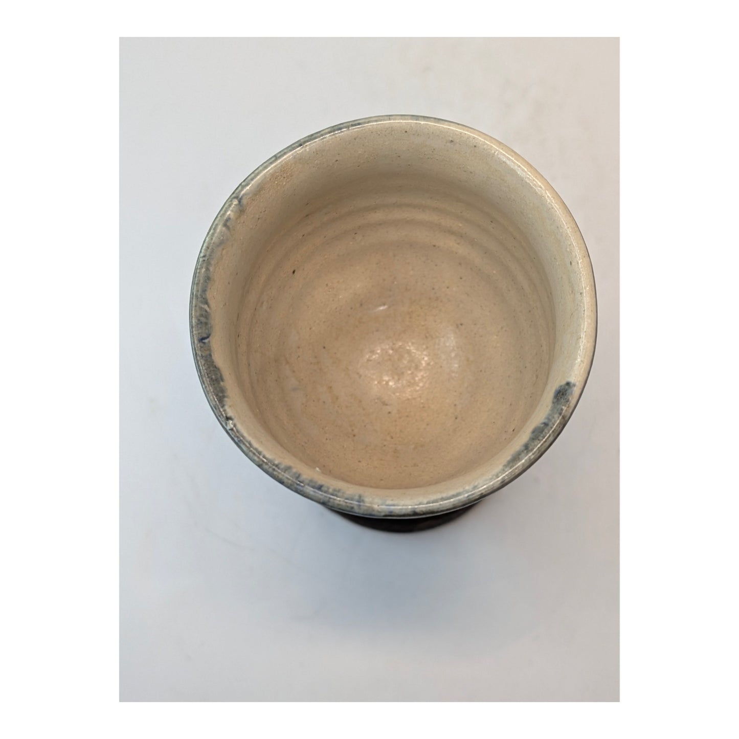 Vintage Studio Pottery Stoneware Goblet, Hand Thrown Brutalist Chalice