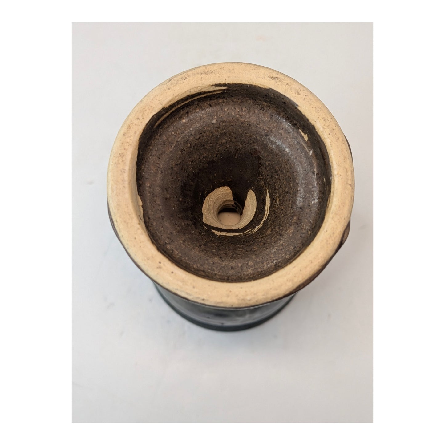 Vintage Studio Pottery Stoneware Goblet, Hand Thrown Brutalist Chalice