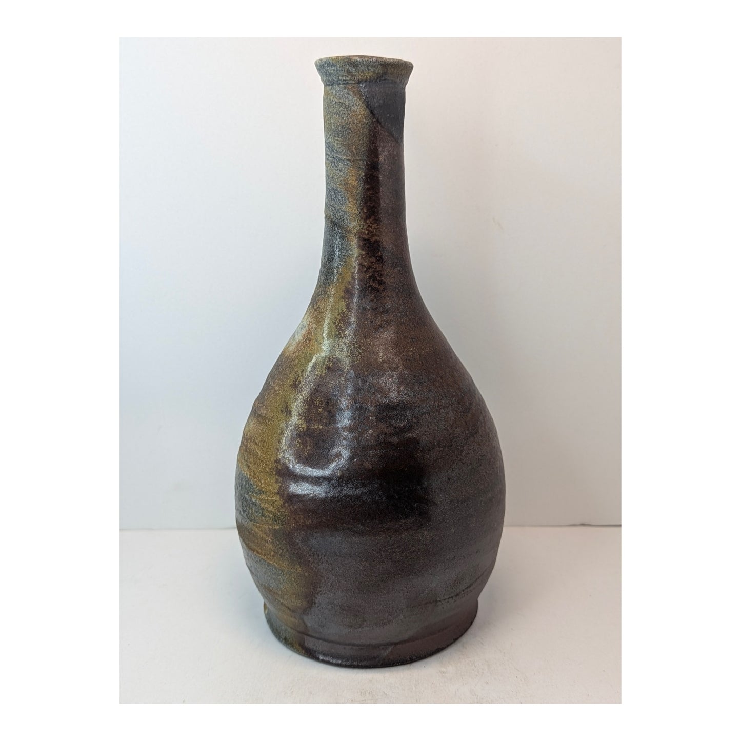 "Richard Bresnahan St Johns Pottery Japanese Karatsu Wood Fired Tokuri 10 Inch"