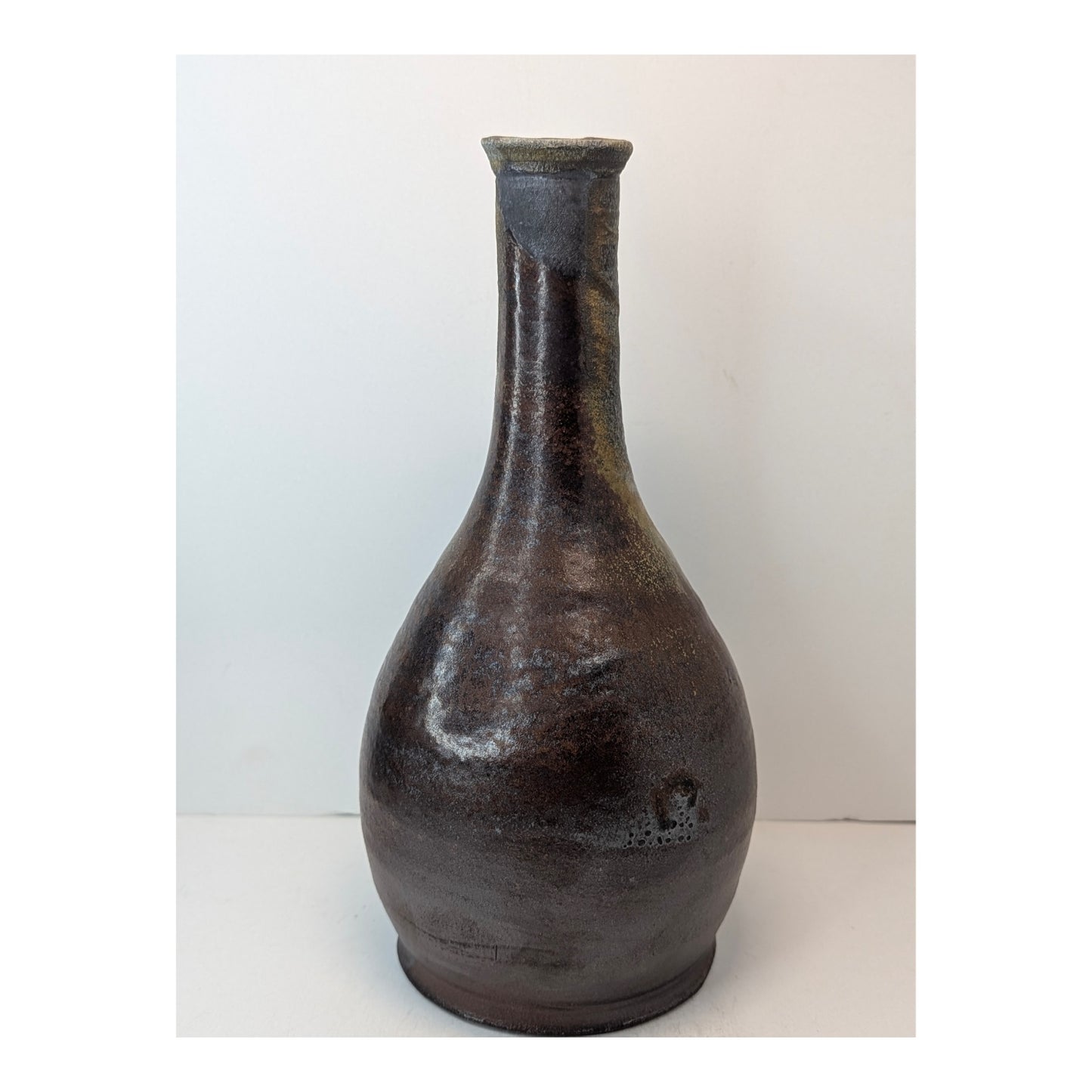 "Richard Bresnahan St Johns Pottery Japanese Karatsu Wood Fired Tokuri 10 Inch"