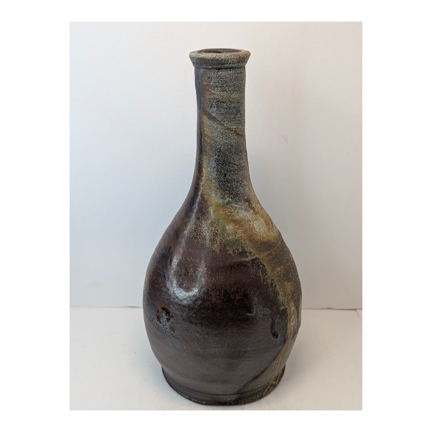 "Richard Bresnahan St Johns Pottery Japanese Karatsu Wood Fired Tokuri 10 Inch"
