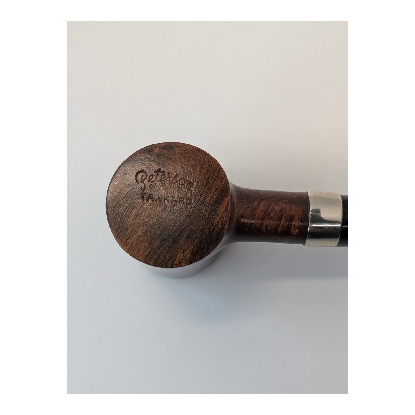 Peterson of Dublin Tankard Briar Pipe Sterling Silver Mount, Near Mint
