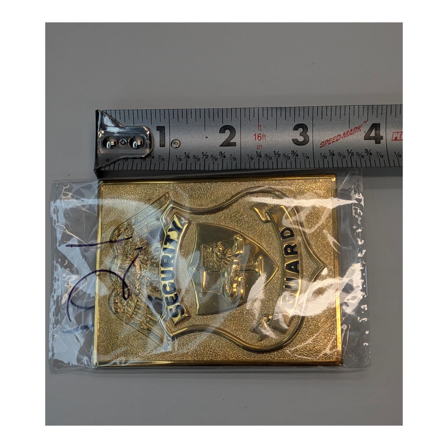 Vintage Security Guard Belt Buckle Set, Gold & Silver Tone, NOS