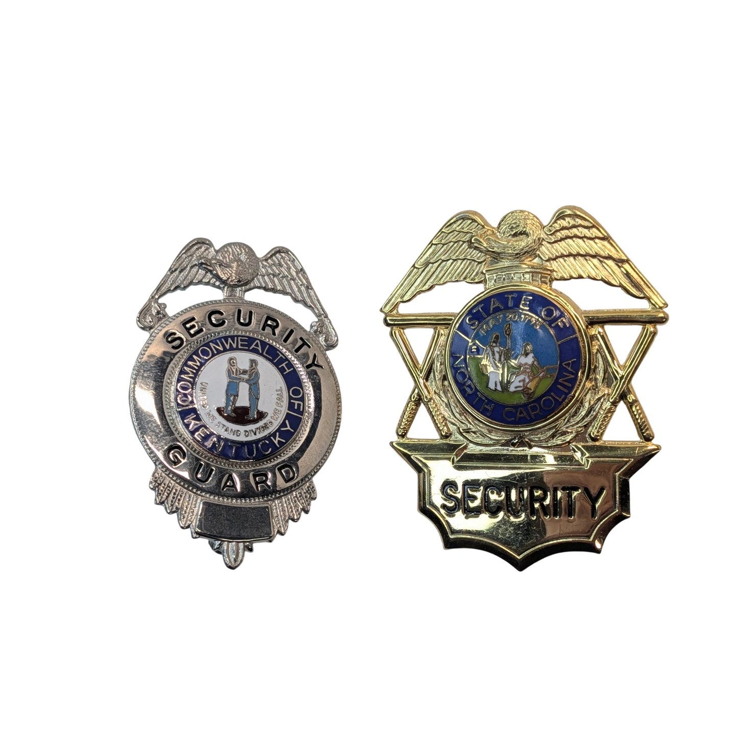 Vintage State Security Guard Badges | Kentucky & North Carolina Lot